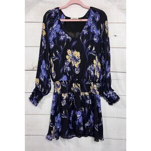 Ramy Brook New York Size SM Dress Black With Floral Print Chic Stylish